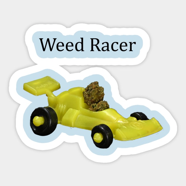 Weed Racer (light shirts) - Weed Design Sticker by MrGreenGenes420
